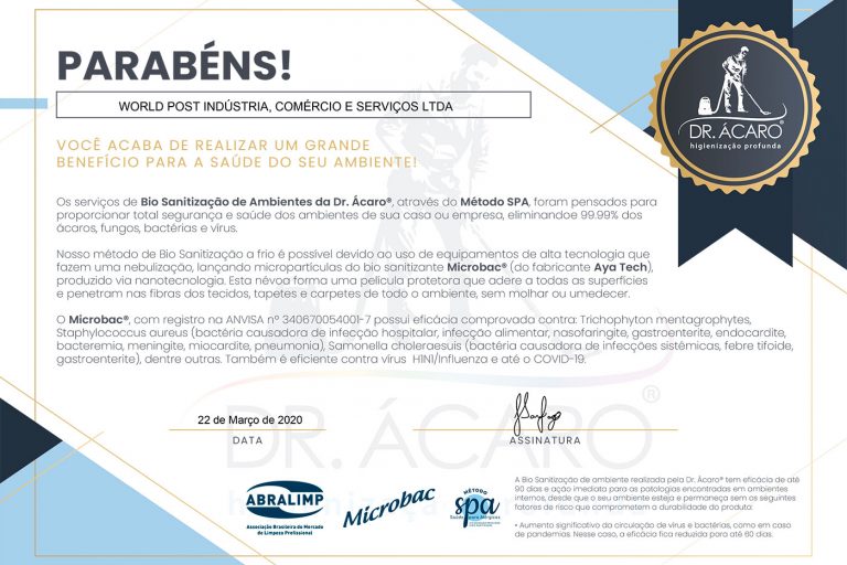 dr-acaro-certificado-bio-sanitizacao-World-Post