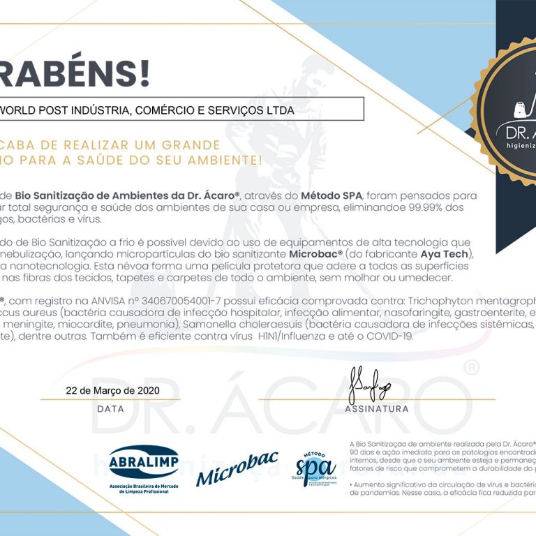 dr-acaro-certificado-bio-sanitizacao-World-Post